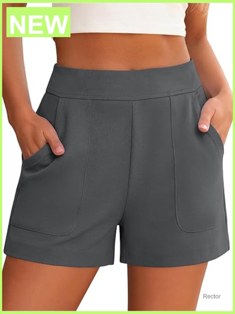 Women's High Waist Casual Shorts with Pockets Summer Relaxed Fit Lounge Shorts